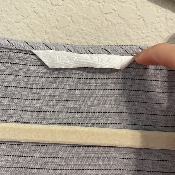 ♥️ Luna Luz 100% Linen Sleeveless Dress Stripes Gray Size L - Picture 2 of 6